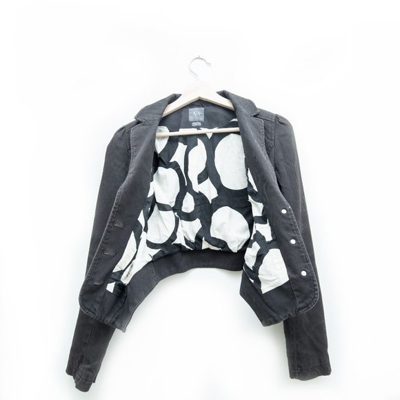 Armani Exchange Fitted Cropped Corduroy Jacket - Picture 8 of 8